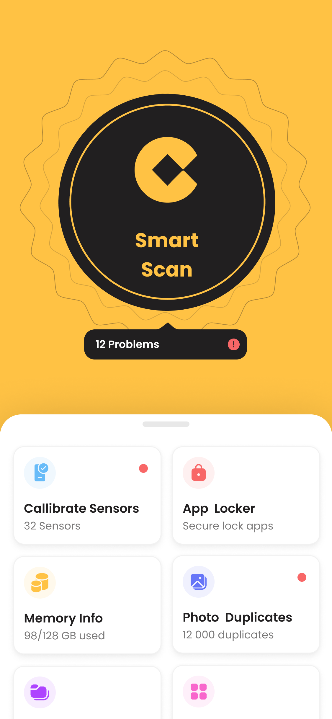 Core Cleaner app UI